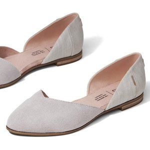 Toms Cloud Grey Suede Julie D'Orsay Flats
